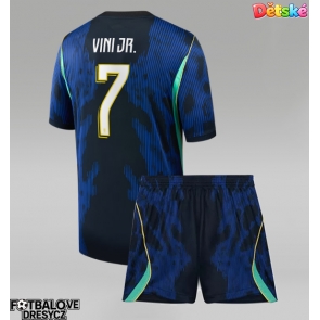 Brazílie Vinicius Junior #7 Dětské Venkovní dres komplet MS 2026 Krátký Rukáv (+ trenýrky)